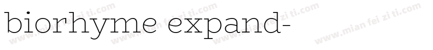biorhyme expand字体转换